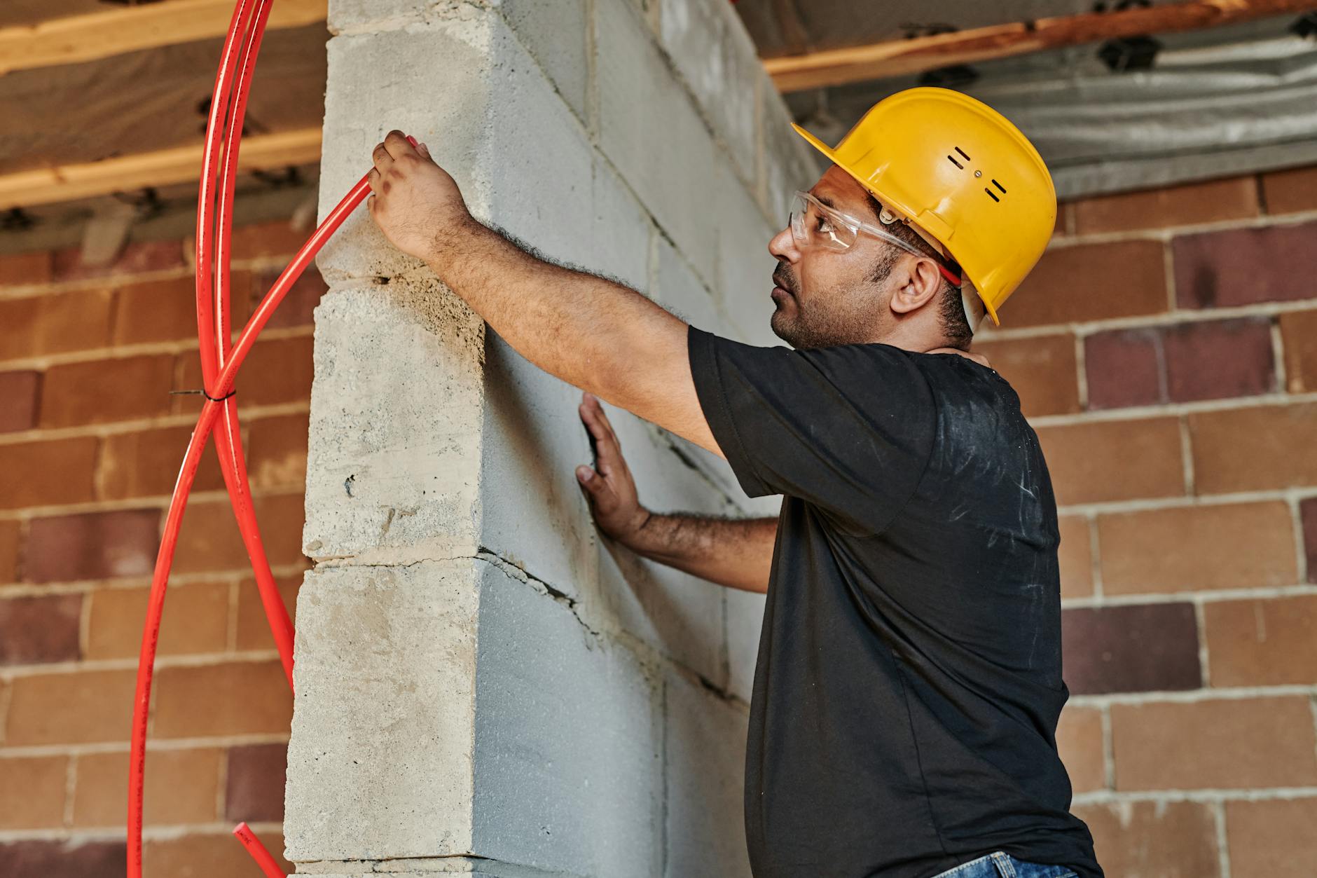 Siding contractor performing quality installation work